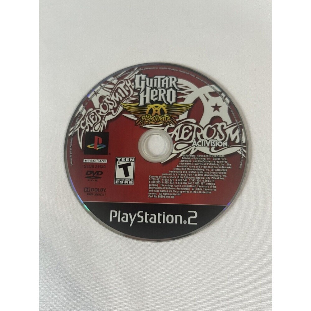 Guitar Hero: Aerosmith (Sony PlayStation 2, 2008) Black Label Disc Only Tested